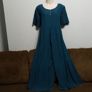 Maternity works teal green wide leg jumper